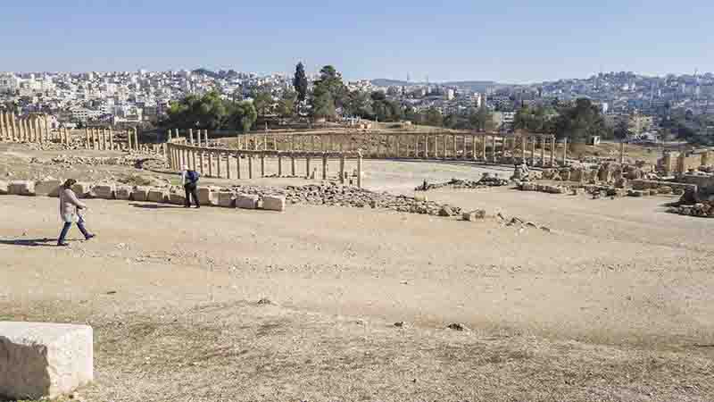 220 - Jordania - Jerash - Foro o plaza Ovalada